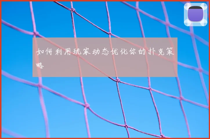 如何利用玩家动态优化你的扑克策略